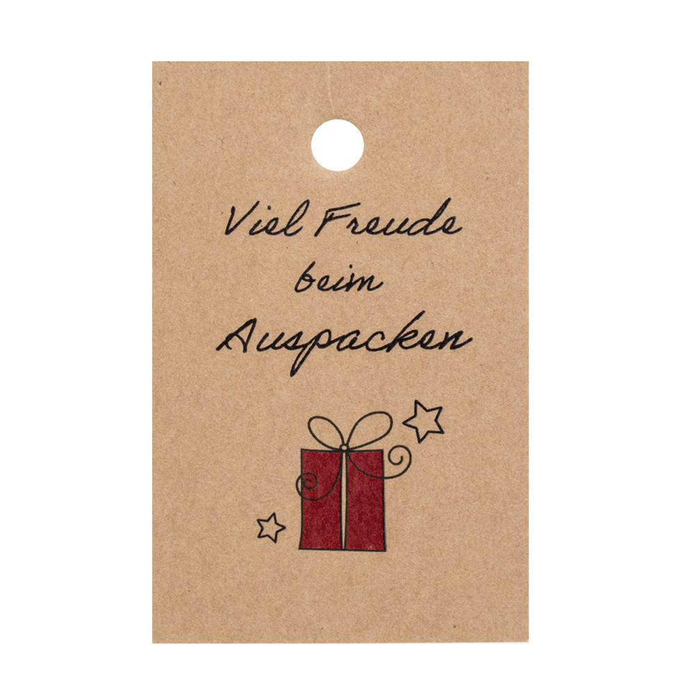 Freudiges Auspacken Papieranhänger, Set 20 Stück