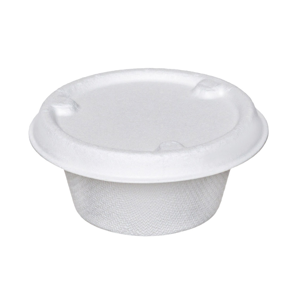 Dressingcup mit Deckel 60ml, Bagasse